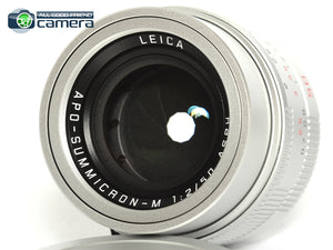 Leica APO-Summicron-M 50mm F/2 ASPH. Lens Silver 11142 Late Serial 473*** *EX+*