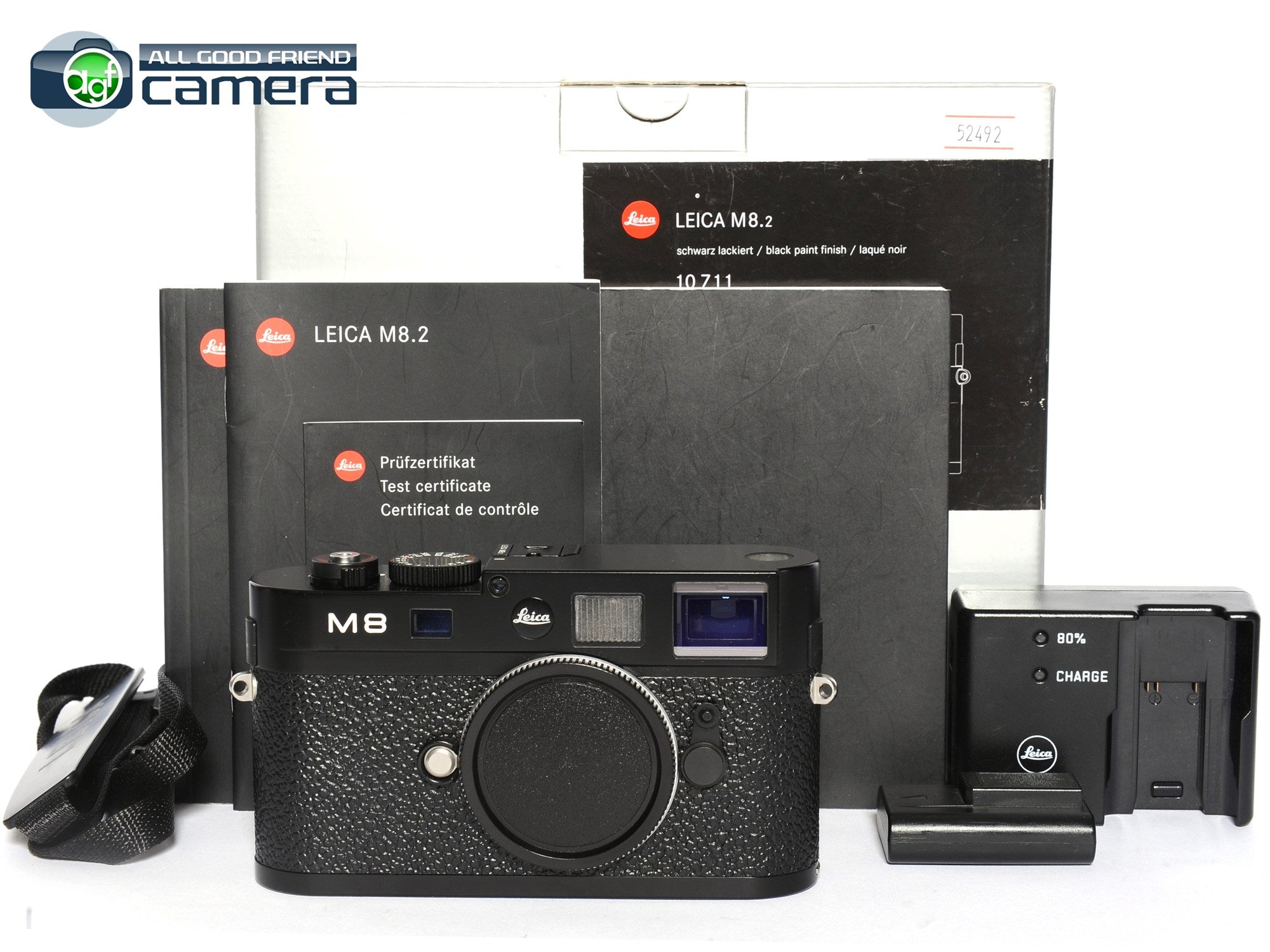 Leica M8.2 Rangefinder Camera Black Paint Shutter Count 5594