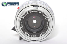 Load image into Gallery viewer, Leica Summicron-M 35mm F/2 ASPH. E39 Lens Silver 11882 non-6Bit *MINT*-