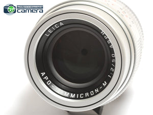 Leica APO-Summicron-M 50mm F/2 ASPH. Lens Silver 11142 Serial No. 46** *MINT-*