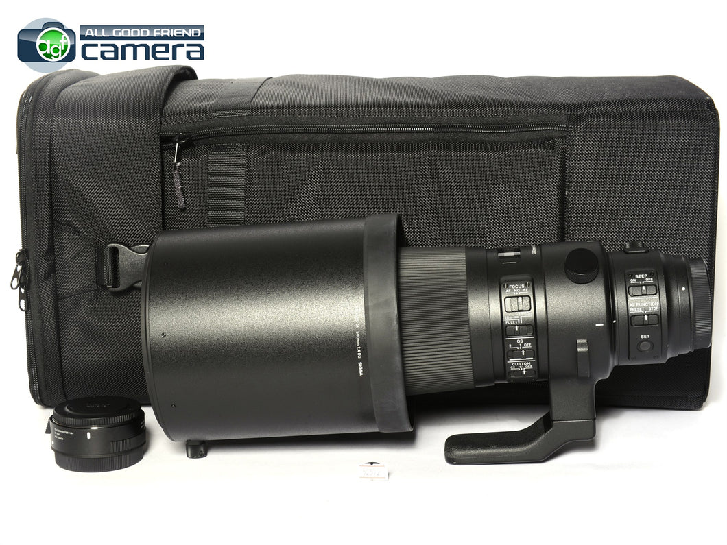 Sigma 500mm F/4 DG OS HSM Sports Lens Canon EF + 1.4x Tele-Converter *MINT*