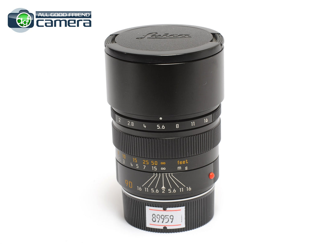 Leica Summicron-M 90mm F/2 E55 Lens Pre-ASPH. Black *EX+*