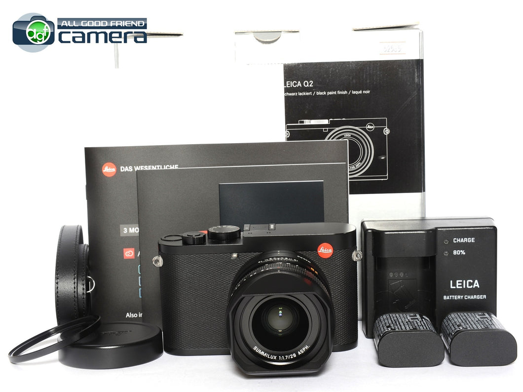 Leica Q2 Digital Camera Black 19050 w/Extra Battery *MINT- in Box*