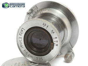 Leica Leitz Elmar 5cm 50mm F/3.5 Lens L39/LTM Screw Mount