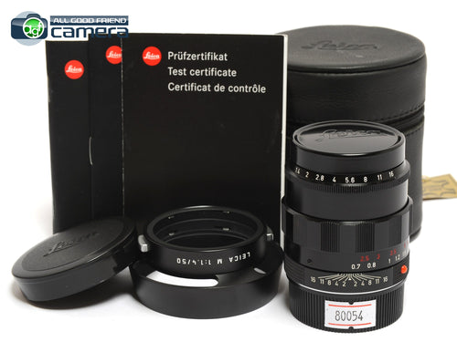 Leica Summilux-M 50mm F/1.4 E43 Lens Black Paint LHSA Edition *MINT-*