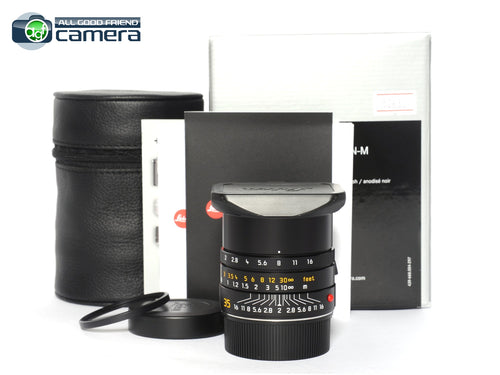 Leica Summicron-M 35mm F/2 ASPH. II Lens Black 11673 *MINT in Box*
