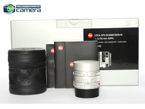 Leica APO-Summicron-M 50mm F/2 ASPH. Lens Silver 11142 *MINT- in Box*