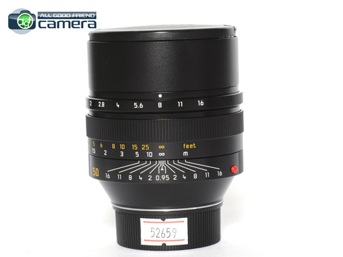 Leica Noctilux-M 50mm F/0.95 ASPH. Lens Black 11602 *EX+*