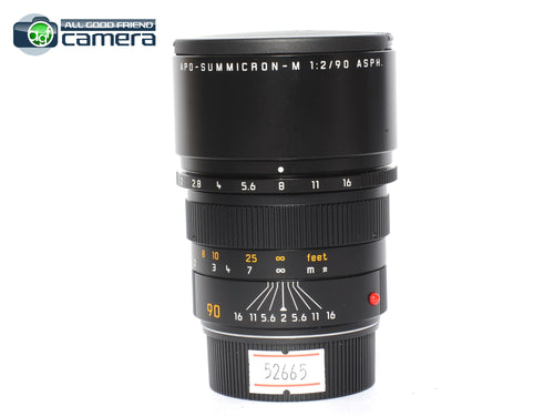 Leica APO-Summicron-M 90mm F/2 ASPH. Lens Black 11884 *MINT-*