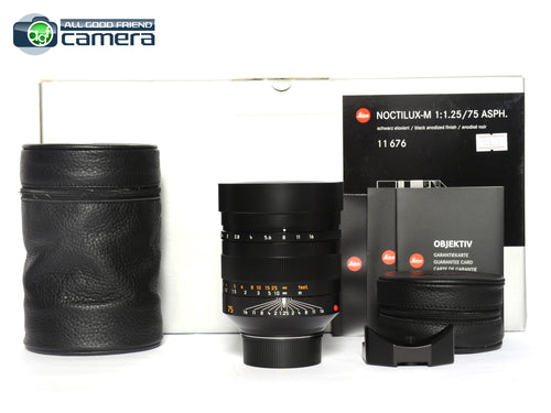 Leica Noctilux-M 75mm F/1.25 ASPH. Lens 11676 *EX+ in Box*