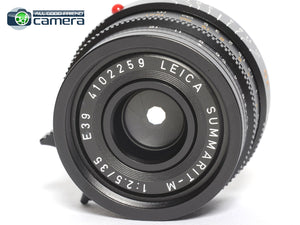 Leica Summarit-M 35mm F/2.5 E39 Lens Black 11643 *MINT*
