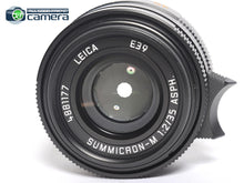 Load image into Gallery viewer, Leica Summicron-M 35mm F/2 ASPH. II Lens Black 11673 *MINT- in Box*
