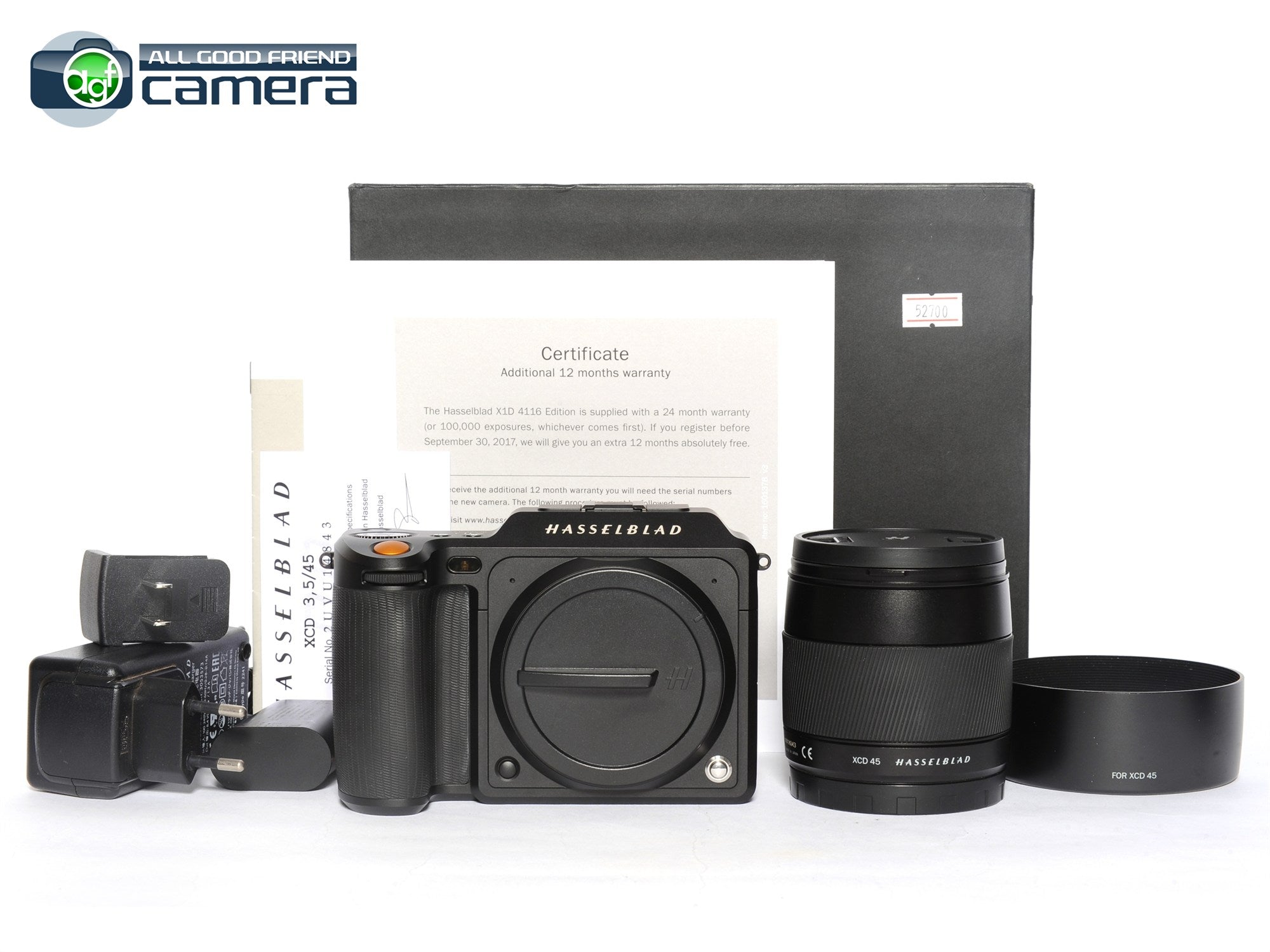 Hasselblad X1D 50c Camera 4116 Black w/Upgrades XCD 45mm