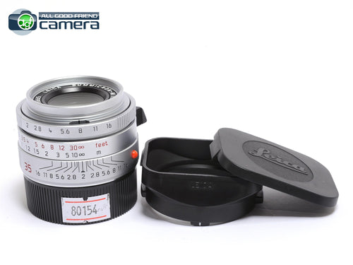 Leica Summicron-M 35mm F/2 ASPH. Ver.1 Lens non-6Bit Silver 11882 *MINT-*