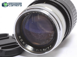 Voigtlander Nokton 50mm F/1.4 Lens w/Leica M Mount Adapter Rangefinder Coupled
