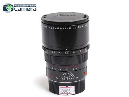 Leica APO-Summicron-M 90mm F/2 ASPH. Lens Black Paint 11636 *MINT-*