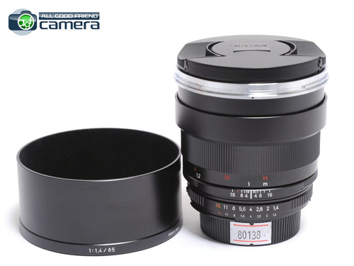 Zeiss Planar 85mm F/1.4 T* ZF.2 Lens Nikon F Mount *MINT-*