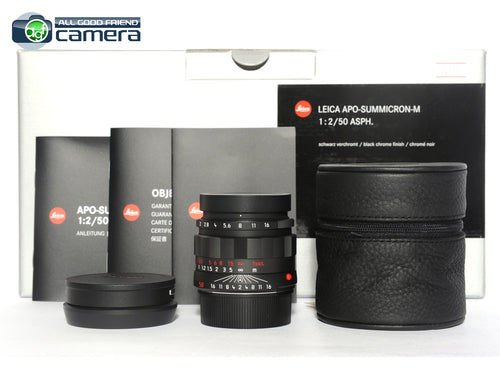 Leica APO-Summicron-M 50mm F/2 ASPH. Lens Black Chrome Edition 11811 *MINT*