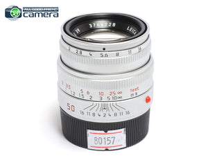 Leica Summicron-M 50mm F/2 E39 Lens 11816 Silver/Chrome Ver.5 *MINT-*