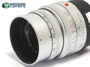 Leica Summicron-M 50mm F/2 E39 Lens 11816 Silver/Chrome Ver.5 *MINT-*