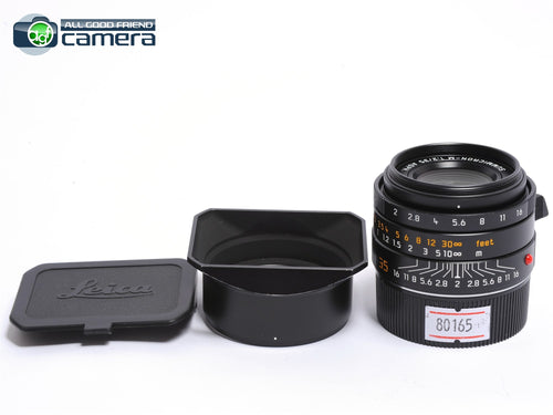 Leica Summicron-M 35mm F/2 ASPH. II Lens Black 11673 *EX*