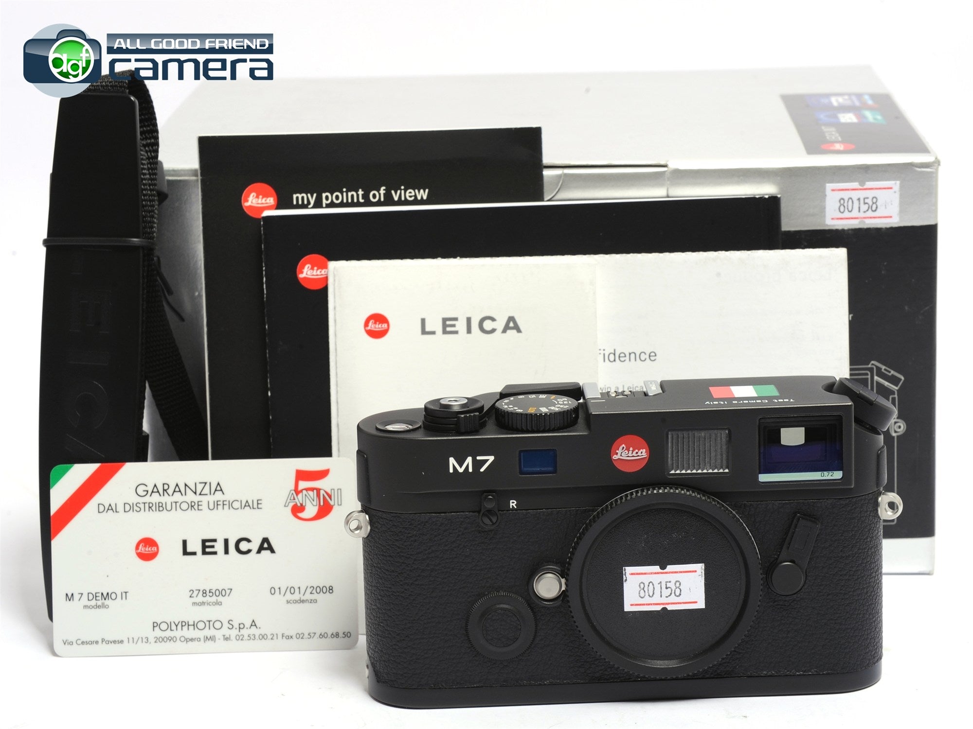 Leica M7 Film Rangefinder Camera 0.72 Viewfinder Italy Test Camera