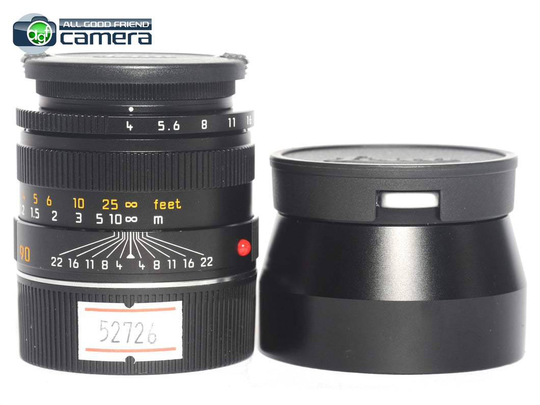 Leica Macro-Elmar-M 90mm F/4 Lens Black 6Bit New Version 11670 *EX+*
