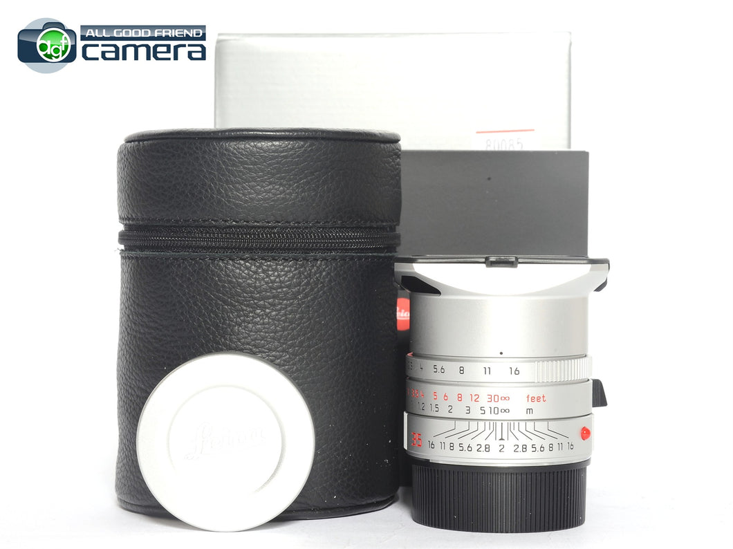 Leica Summicron-M 35mm F/2 ASPH. II Lens Silver 11674 *MINT- in Box*