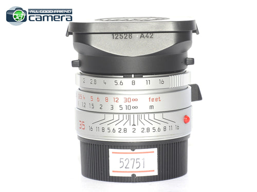 Leica Summicron-M 35mm F/2 ASPH. E39 Lens Silver 11882 non-6Bit *MINT*