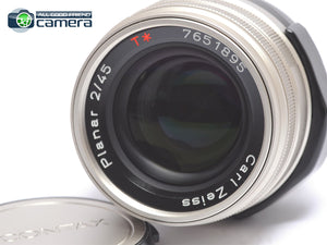 Contax G Planar 45mm F/2 T* Lens G1 G2 *MINT-*