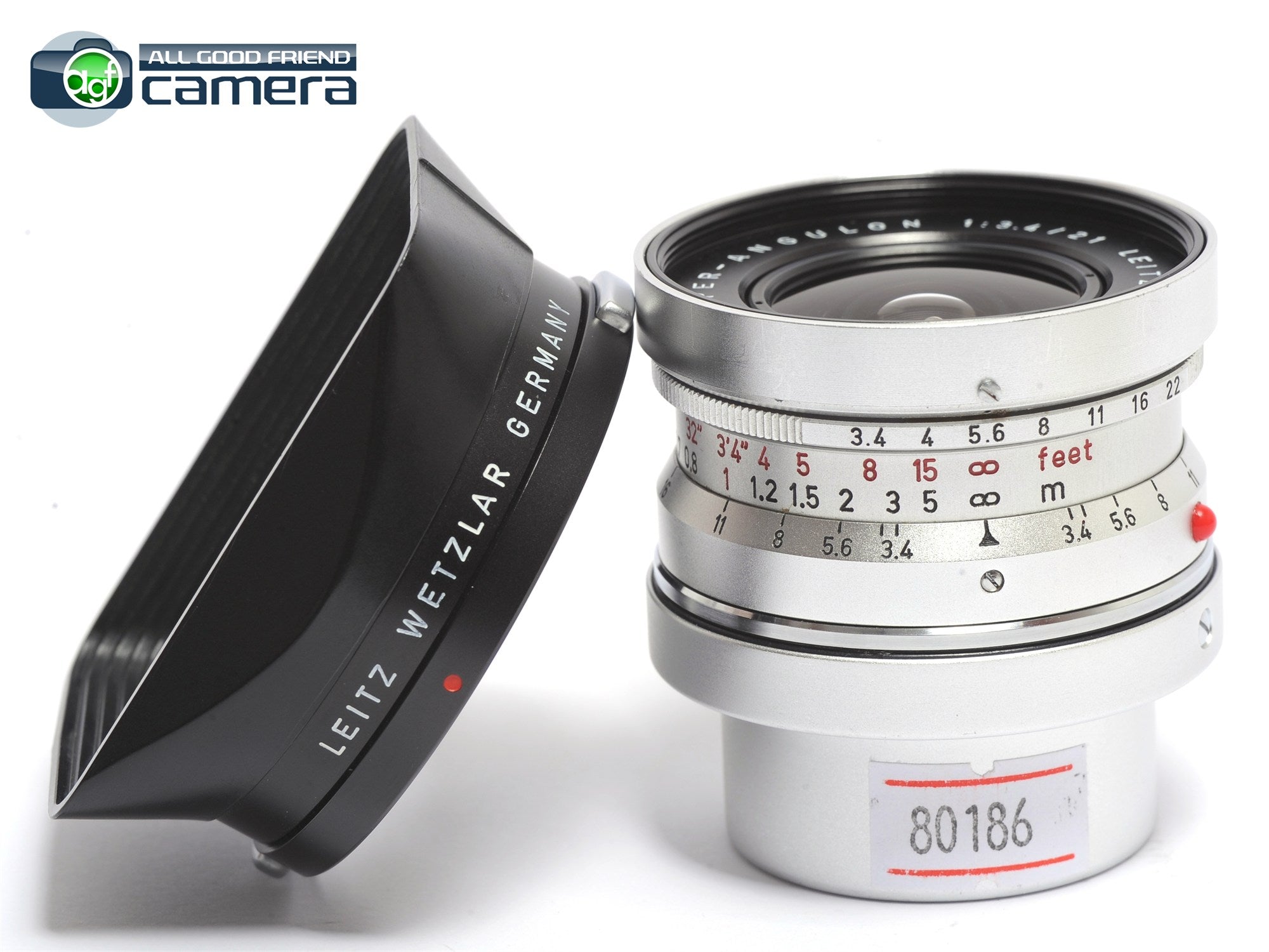Leica Leitz Super-Angulon M 21mm F/3.4 Lens Silver *MINT