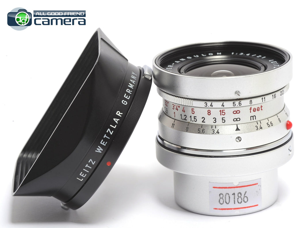 Leica Leitz Super-Angulon M 21mm F/3.4 Lens Silver *MINT-*