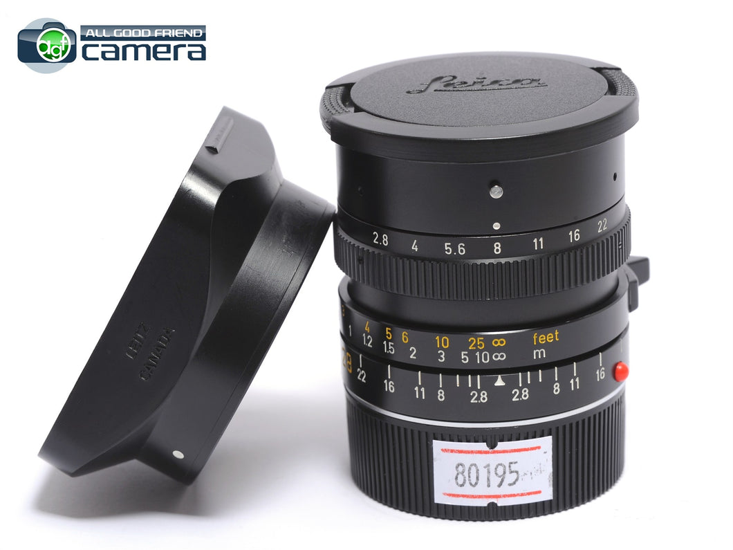 Leica Elmarit-M 28mm F/2.8 E49 Lens Ver.3 Black Canada *MINT-*