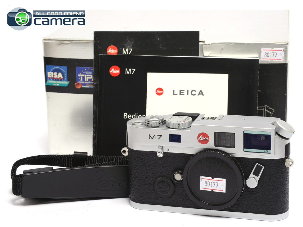 Leica M7 Film Rangefinder 0.72 Camera Silver Chrome *MINT in Box*