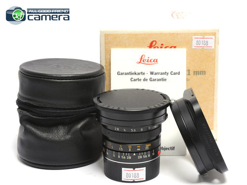 Leica Elmarit-M 21mm F/2.8 E60 Lens Pre-ASPH. Black 11134 *MINT in Box*
