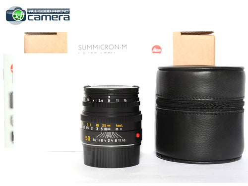 Leica Summicron-M 50mm F/2 Lens 6Bit Black 11826 *BRAND NEW*