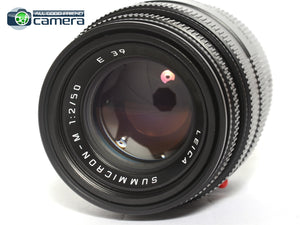 Leica Summicron-M 50mm F/2 Lens 6Bit Black 11826 *BRAND NEW*