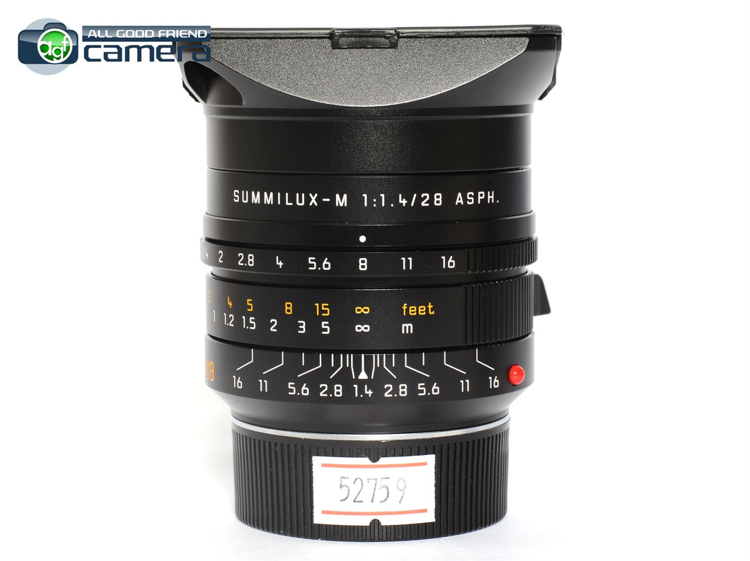 Leica Summilux-M 28mm F/1.4 ASPH. Lens Black 11668 *MINT-*