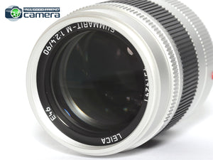 Leica Summarit-M 90mm F/2.4 E46 Lens Silver 11685 *MINT in Box*