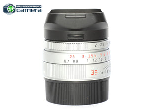 Leica Summicron-M 35mm F/2 ASPH. E39 Lens 6Bit Silver 11882 *MINT in Box*