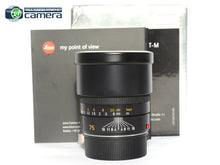 Load image into Gallery viewer, Leica Summarit-M 75mm F/2.5 E46 Lens Black 11645 *MINT in Box*