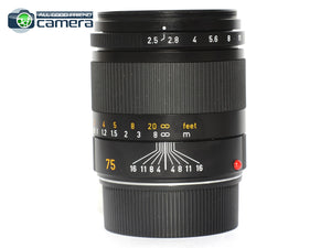 Leica Summarit-M 75mm F/2.5 E46 Lens Black 11645 *MINT in Box*
