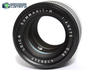 Leica Summarit-M 75mm F/2.5 E46 Lens Black 11645 *MINT in Box*