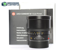 Load image into Gallery viewer, Leica Summarit-M 75mm F/2.5 E46 Lens Black 11645 *MINT- in Box*
