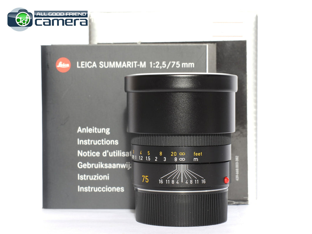 Leica Summarit-M 75mm F/2.5 E46 Lens Black 11645 *MINT- in Box*