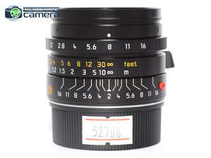 Leica Summicron-M 28mm F/2 ASPH. Ver.1 E46 Lens 6Bit Black 11604 *MINT*