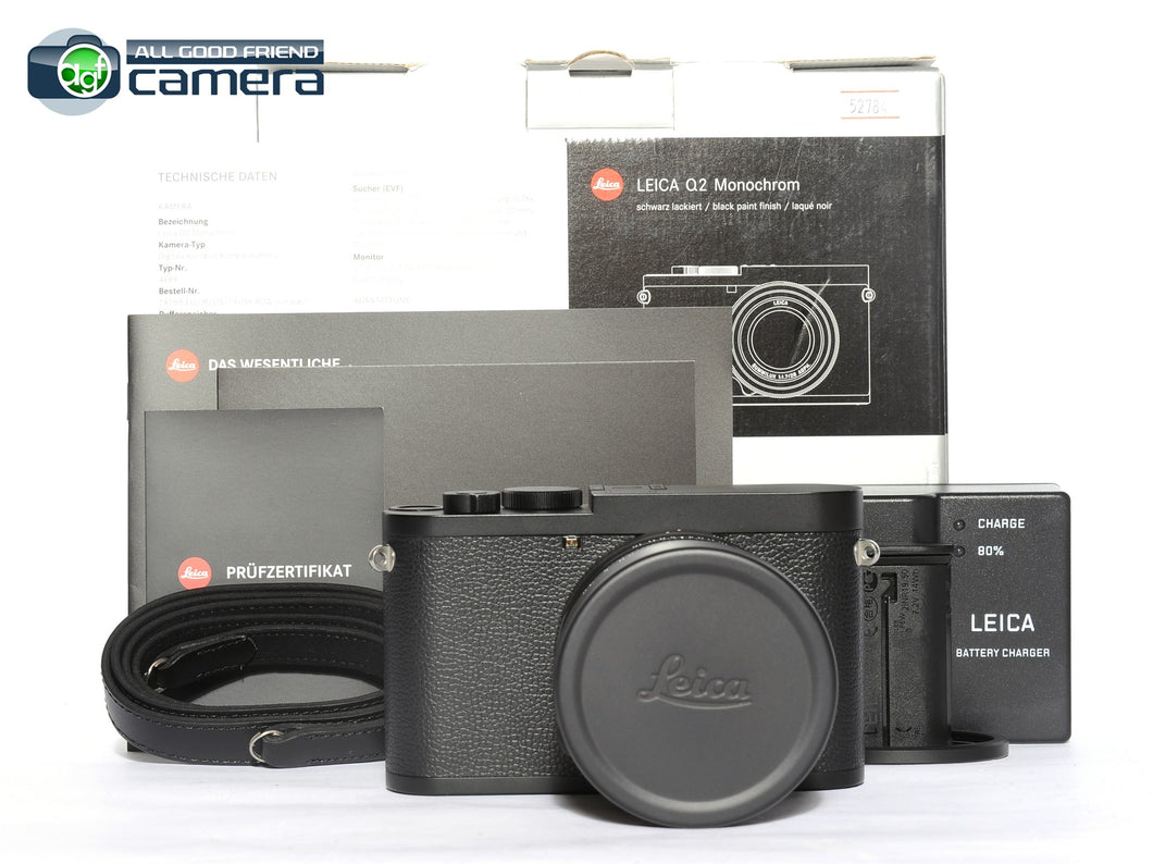 Leica Q2 Monochrom 47.3MP Digital Camera Matte Black 19055 *MINT- in Box*