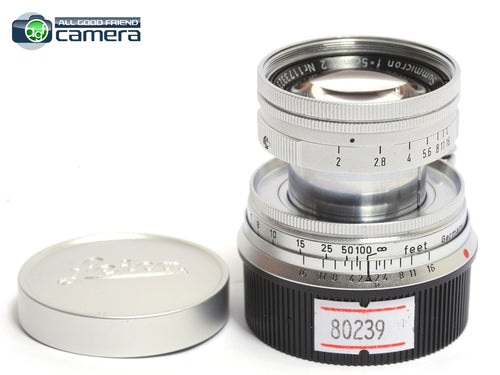Leica Leitz Summicron 5cm 50mm F/2 Collapsible Lens M-Mount