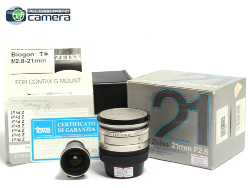 Contax G Biogon 21mm F/2.8 T* Lens G1 G2 *MINT in Box*