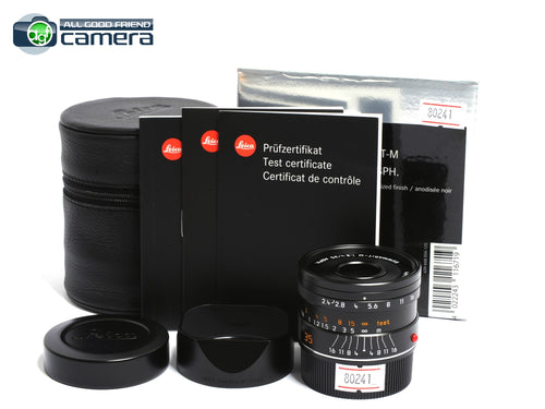 Leica Summarit-M 35mm F/2.4 ASPH. E46 Lens Black 11671 *MINT in Box*